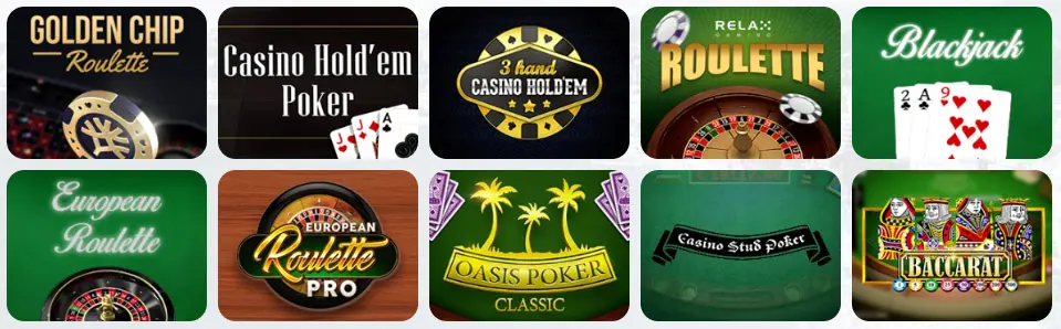 Giochi da tavolo al BET SPORT 24 CASINO