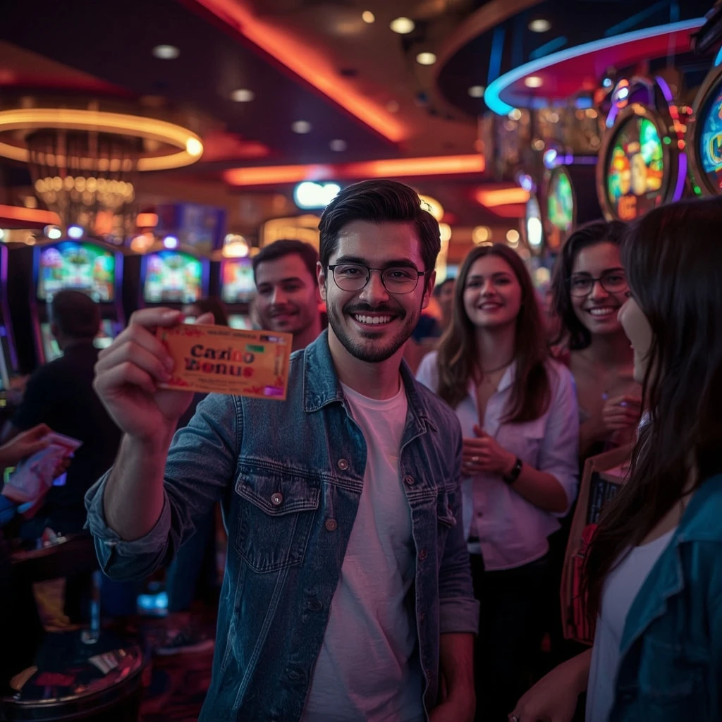 una persona con un bonus del casinò Bet Sport 24 Casino